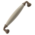cream porcelain handle with bronze fitting classic furniture handle 258 390b6